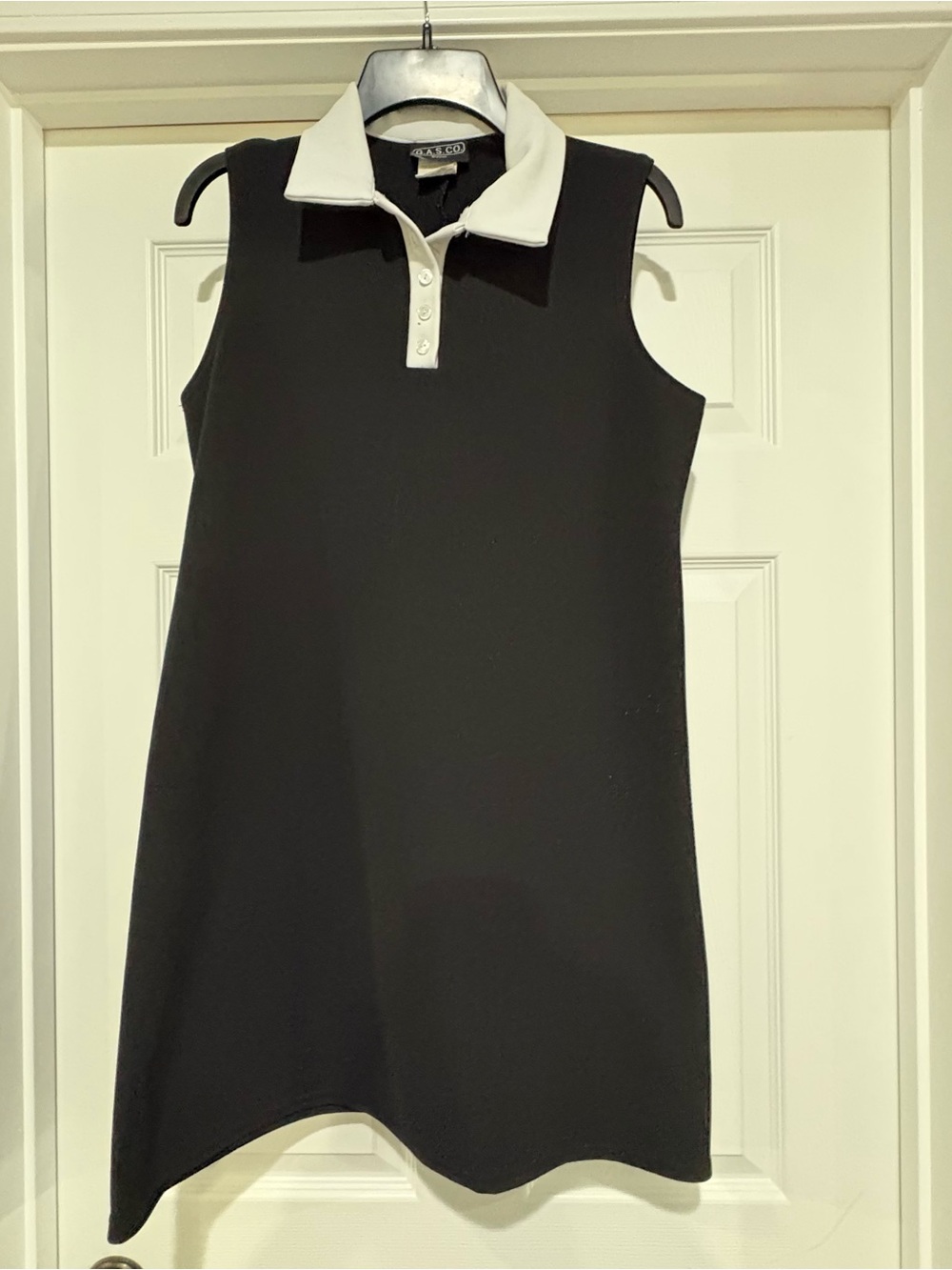 Preppy y2k black with white collar tennis dress